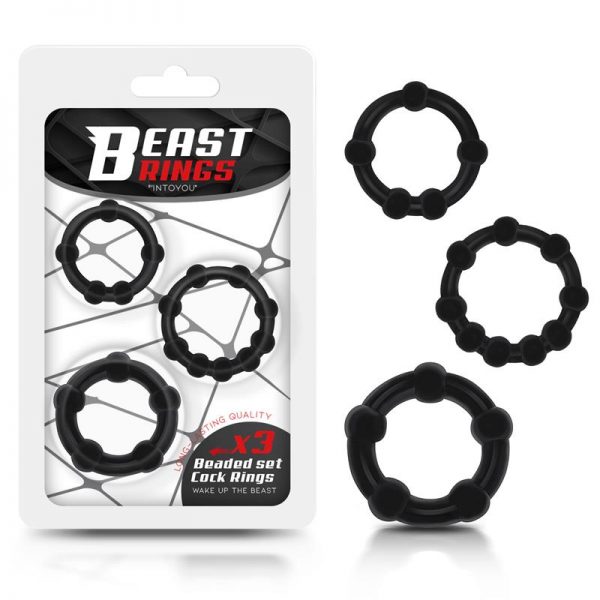 סט טבעות זקפה להשהייה Beast Rings