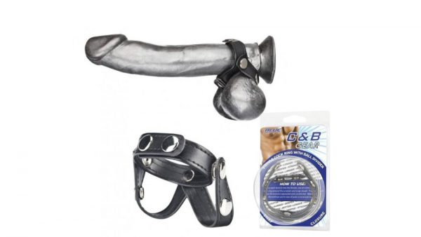 טבעת זקפה עם מפריד וי לאשכים Blue Line - V Style Cock Ring With Ball Divider