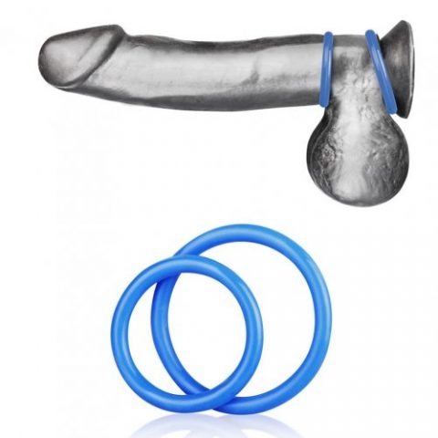 סט טבעות זקפה מסיליקון | Blue Line - Silicone Cock Ring Set