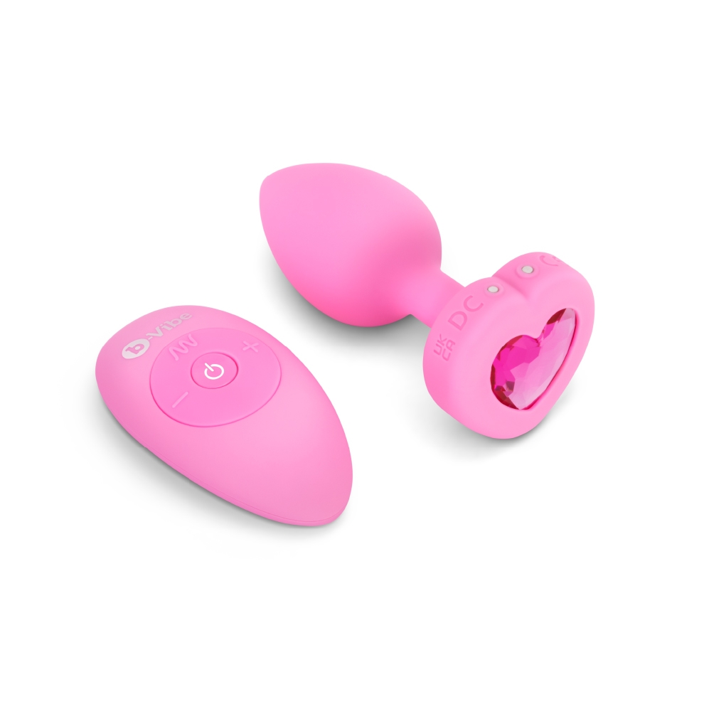 פלאג אנאלי בקוטר מקסימלי של 3.7 ס"מ עם שלט רחוק Bvibe – vibrating Heart plug