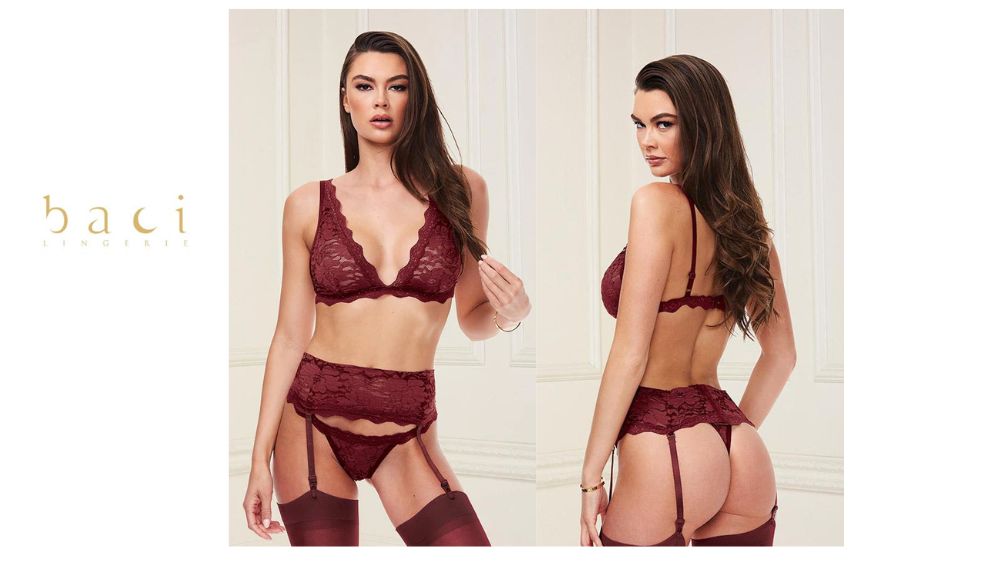 סט תחרה סקסי 3 חלקים | Baci Lingerie